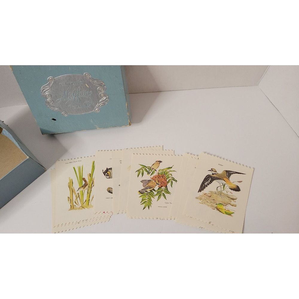 Eatons Mayfair Vellum Stationery Cards Name Tags Birds Vintage With Original Box - Picture 2 of 4